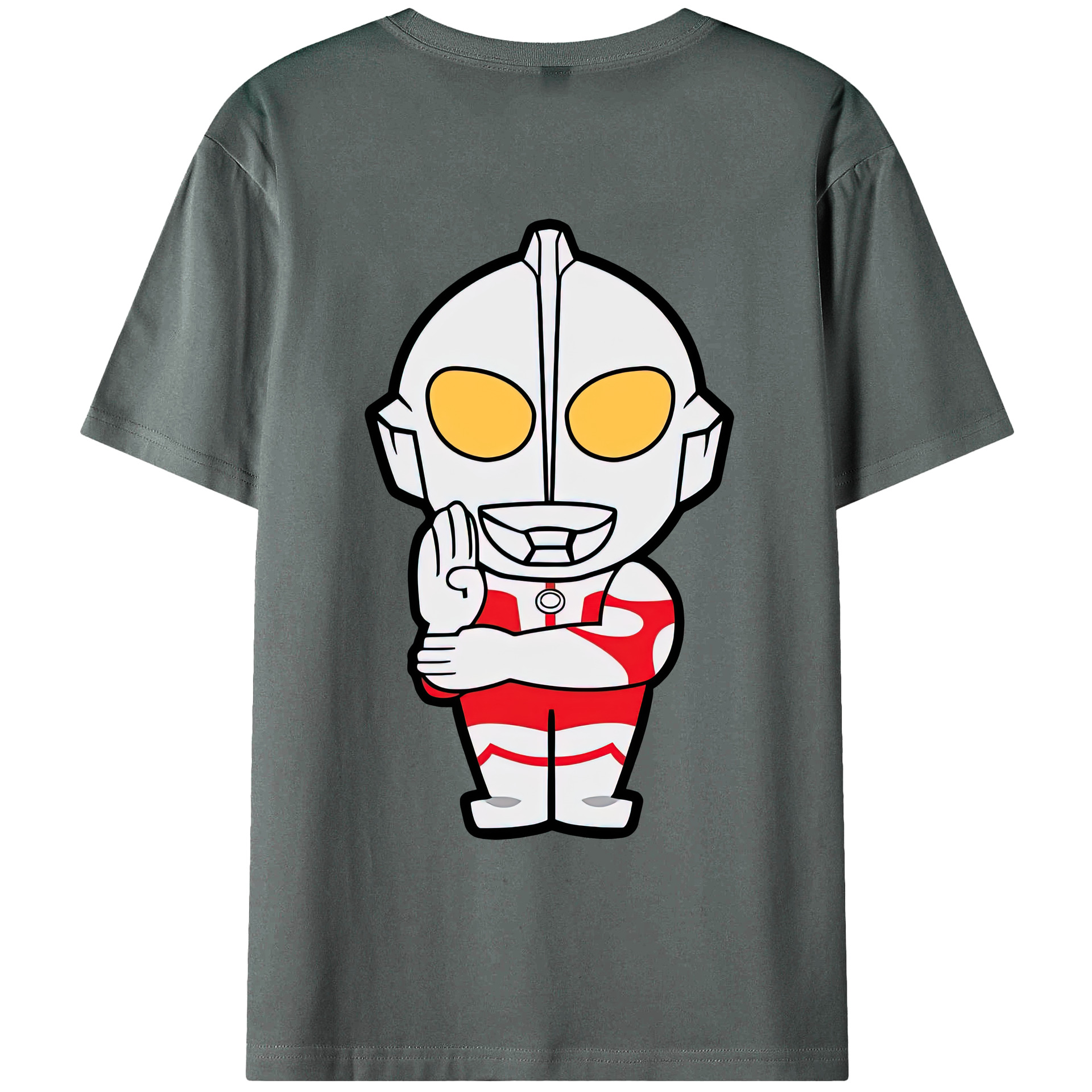 （画像用） ウルトラマン Ultraman 綿100％ メンズ半袖Tシャツ（バックプリント） 通気性